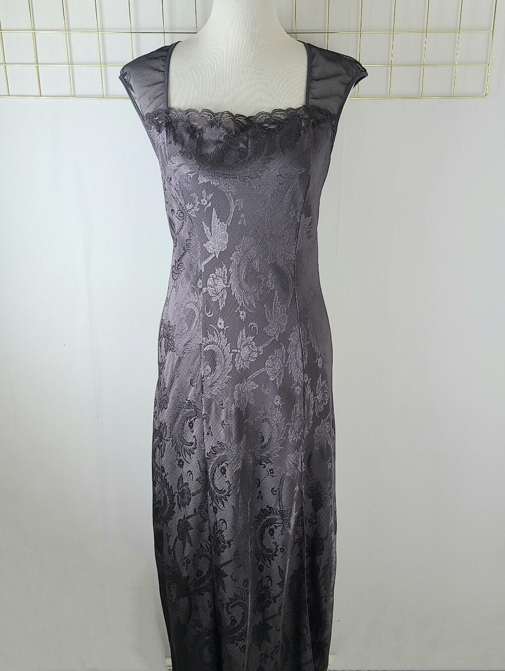 Victoria's Secret Gold Label Vintage Dark Gray Whimsigoth Maxi Gown